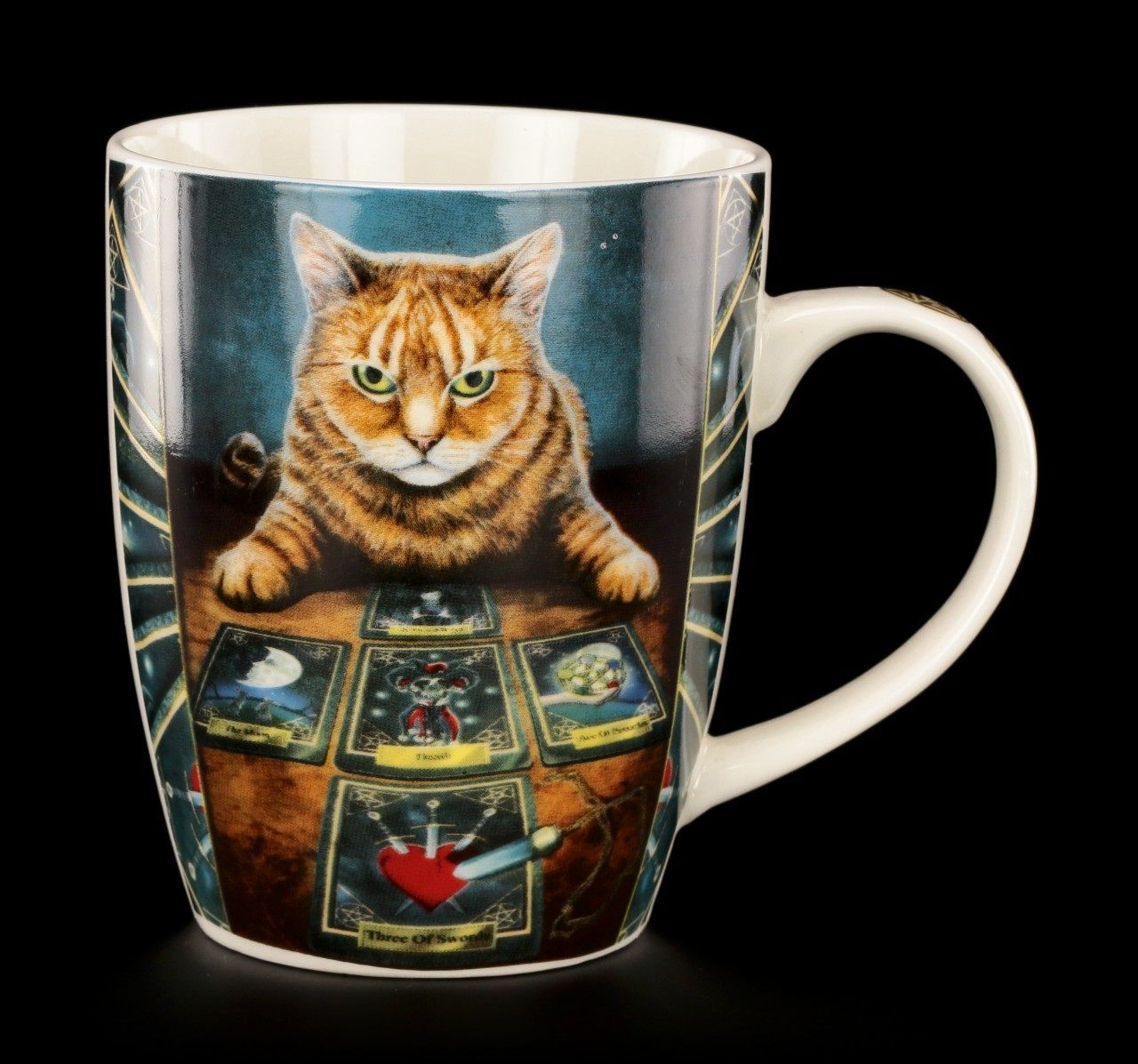 Porzellan Tasse mit Katze - The Reader