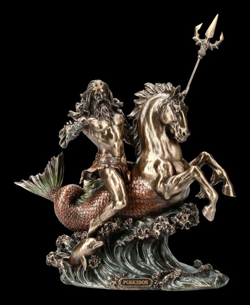 Poseidon Figurine - Riding on Seahorse
