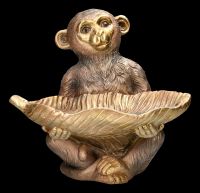 Monkey Figurine with Bowl