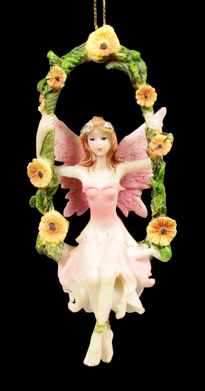 Pink Fairy Figurine on Swing