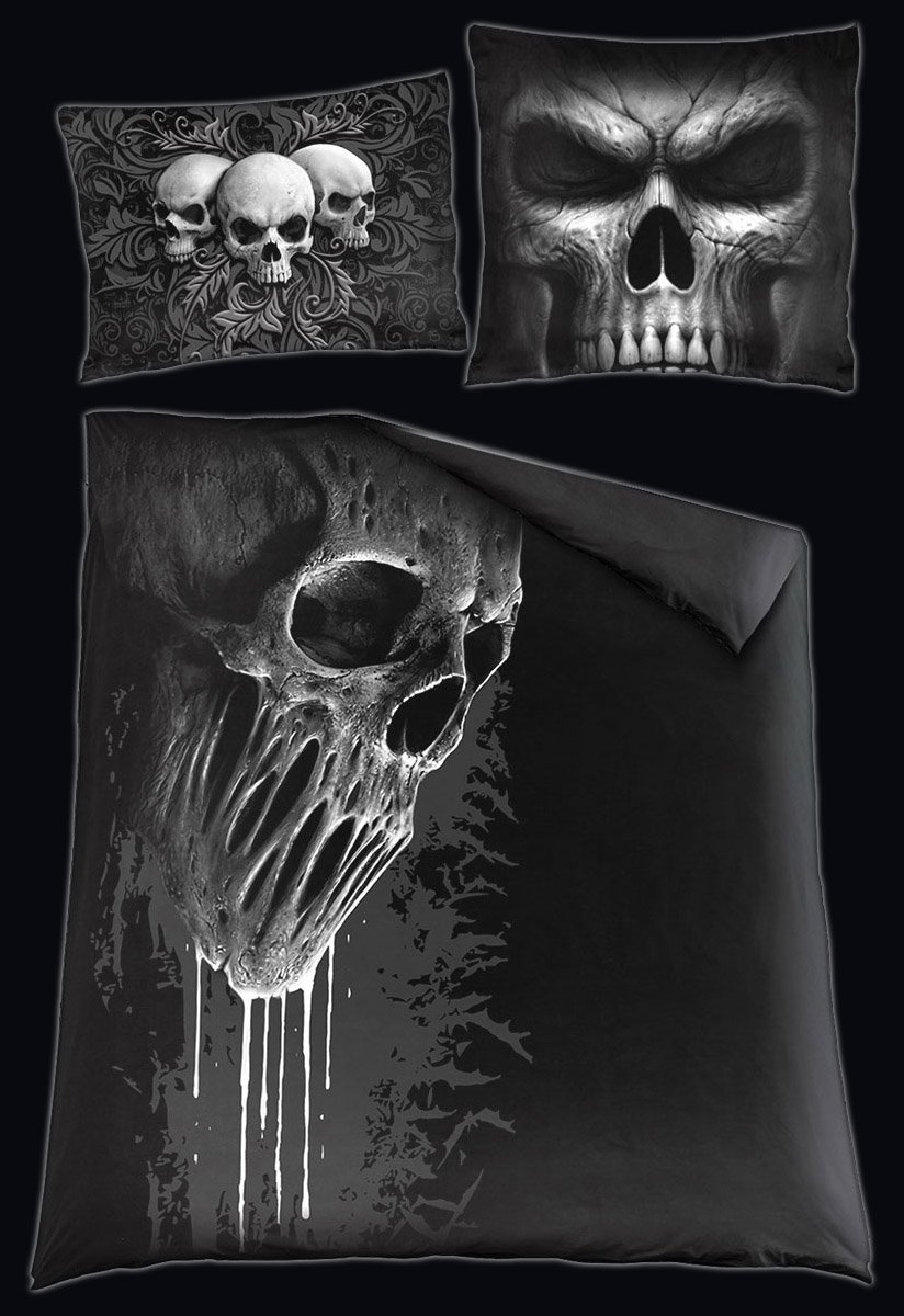 Skull Scroll - Double Duvet Cover with Pillow Case