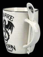 Mug with Spoon - Beware Dragon is Stirring