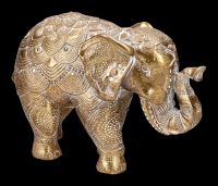 Elephants Figurines Set of 2 - Indian Gold Coloured