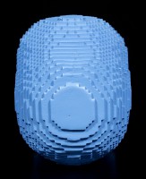 Pixel Totenkopf - blau