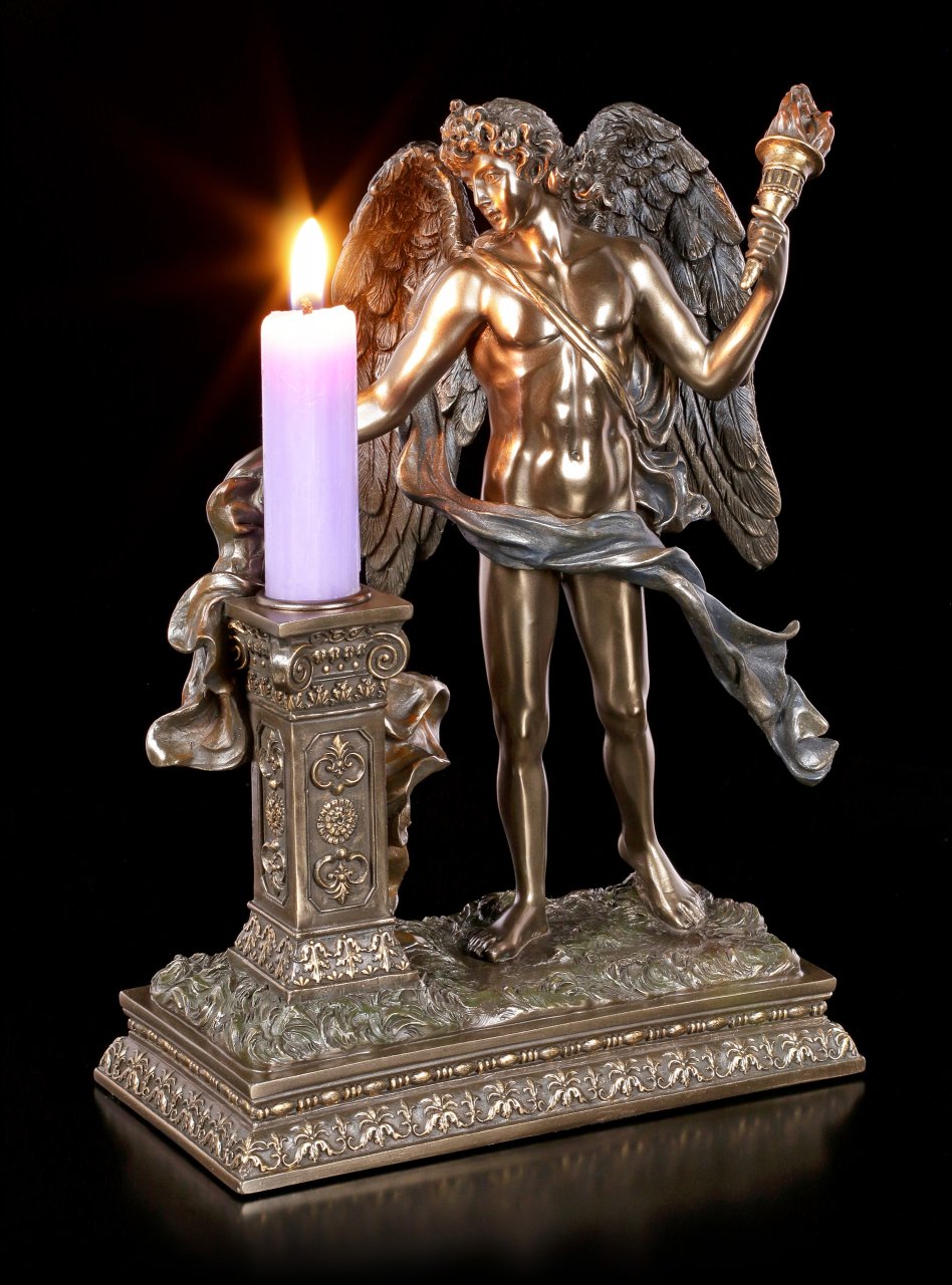 Prometheus Figur als Kerzenhalter