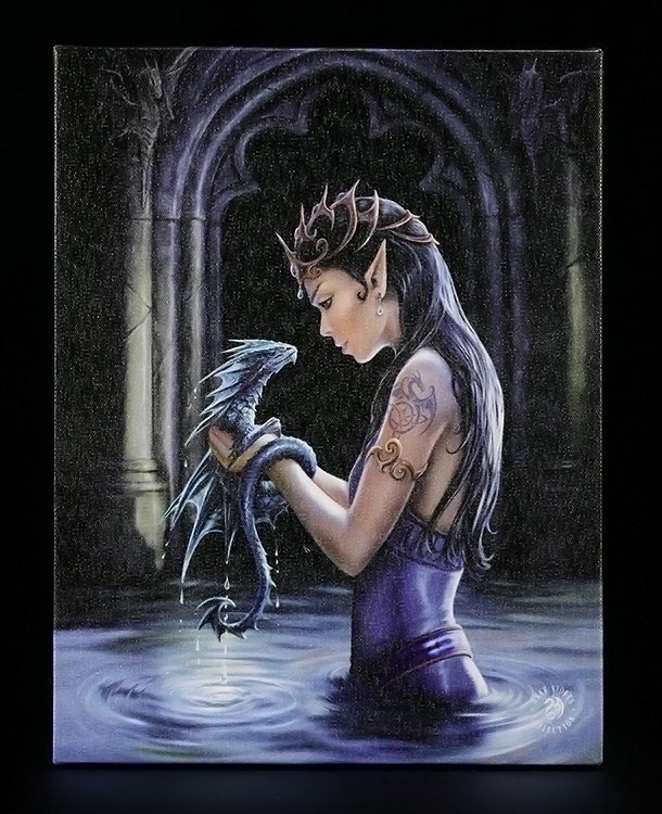 Small Canvas - Water Dragon by Anne Stokes