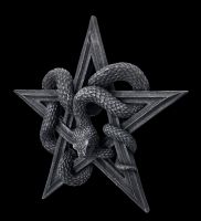 Wandrelief Pentagramm mit Schlangen - Serpents Worship