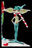 Elfen Figur mit Weihnachts-Kobold - The Naughty List