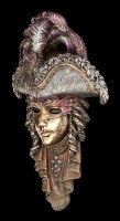 Venezianische Maske - Mit Hut und Federn
