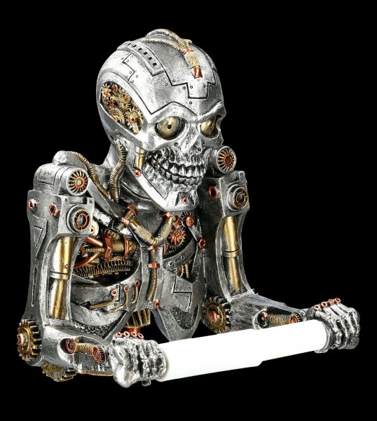 Toilettenpapierhalter - Steampunk Roboter Skelett