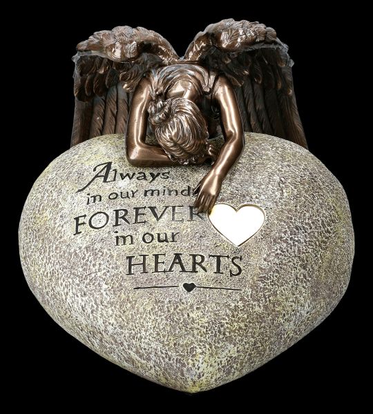 Animal Urn - Bronzed Angel with Heart