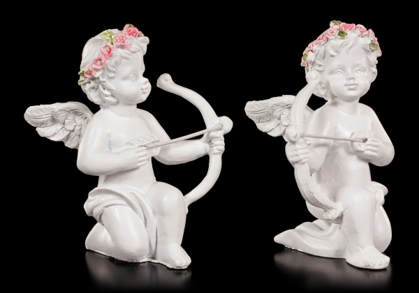 Angel Figurines - With Bow and Arrow - Set of 2