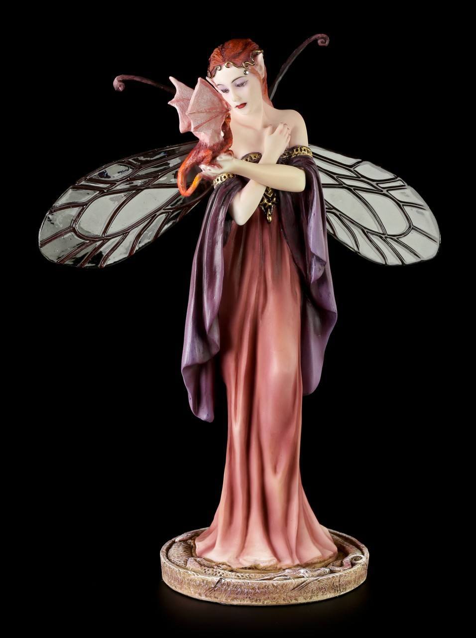Fairy Figurine with Dragon - Winged Things