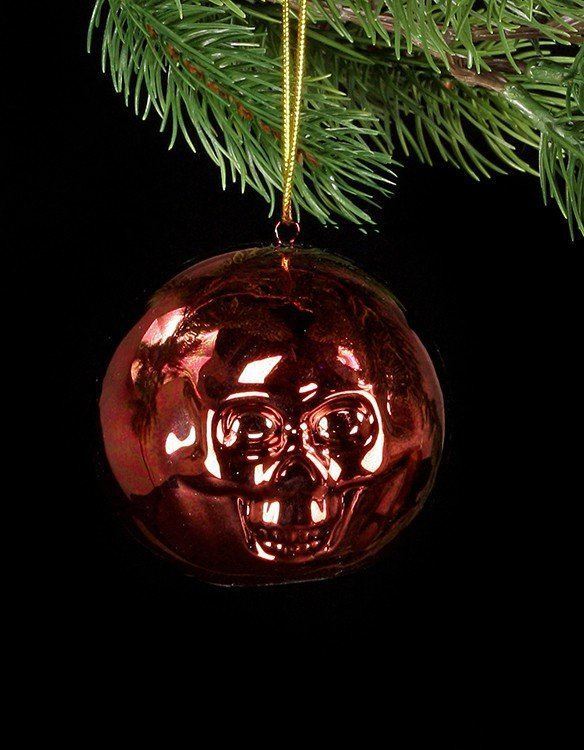 Christmas Bauble - Red Skull
