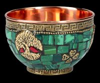 Ritual Copper Bowl with Tree of Life green
