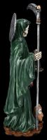 Santa Muerte Figurine with Scale green