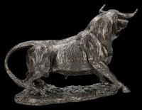 Stierfigur - Kraftvoller Bulle in Antik-Optik