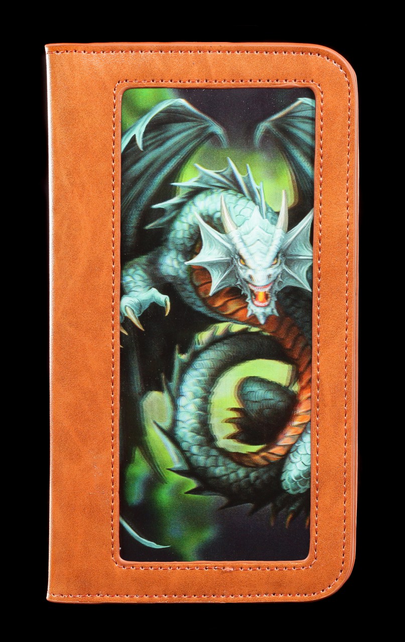 Phone Wallet with 3D Picture - Jade Emerald Dragon
