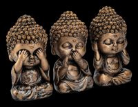 Buddha Figurines - Funny Monks No Evil