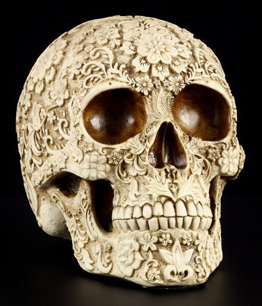Totenkopf Spardose beschmückt Juweleneffekt Schädel Gothic Skull 