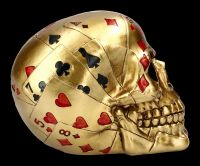 Playing Card Skull - Dead Mans Hand gold