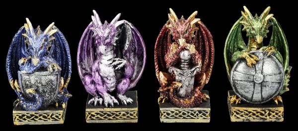 Drachenfiguren Set - Die vier Wächter