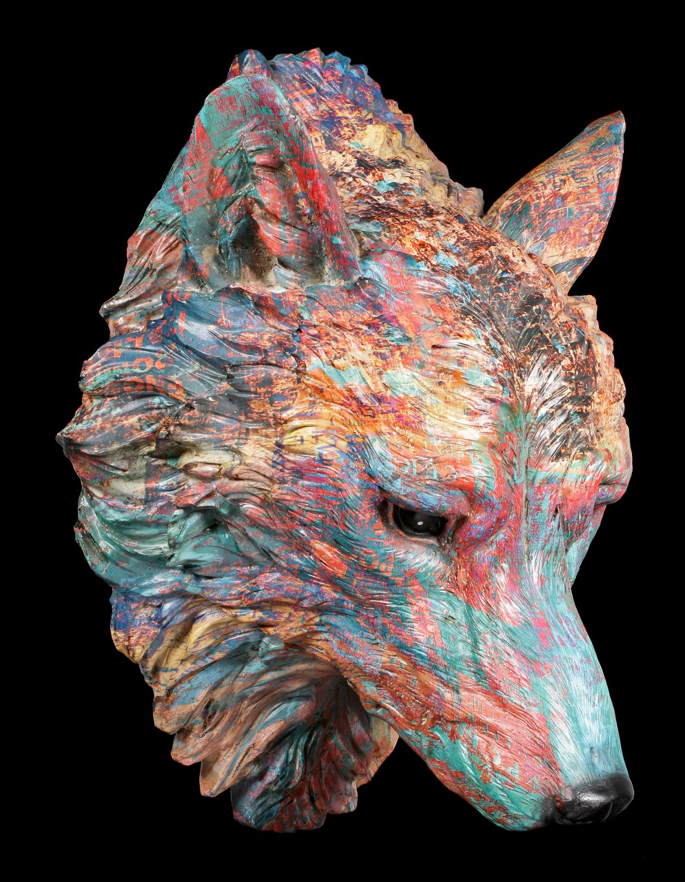 Wolf Head Wall Ornament - Native Heart