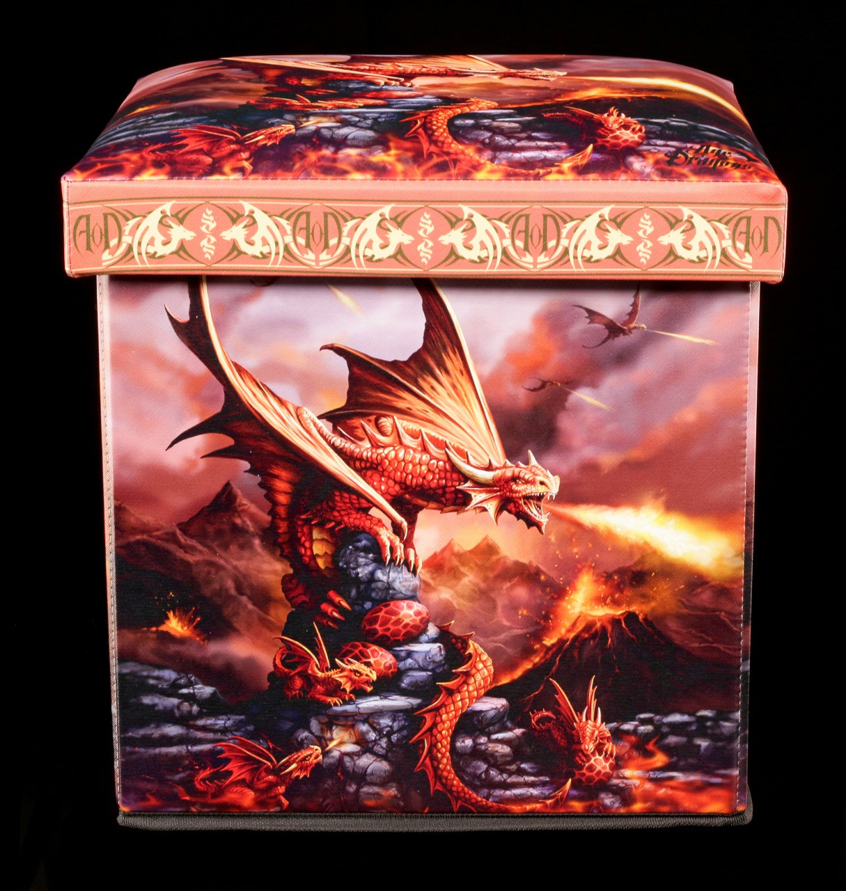 Storage Box with Seat - Fire Dragon
