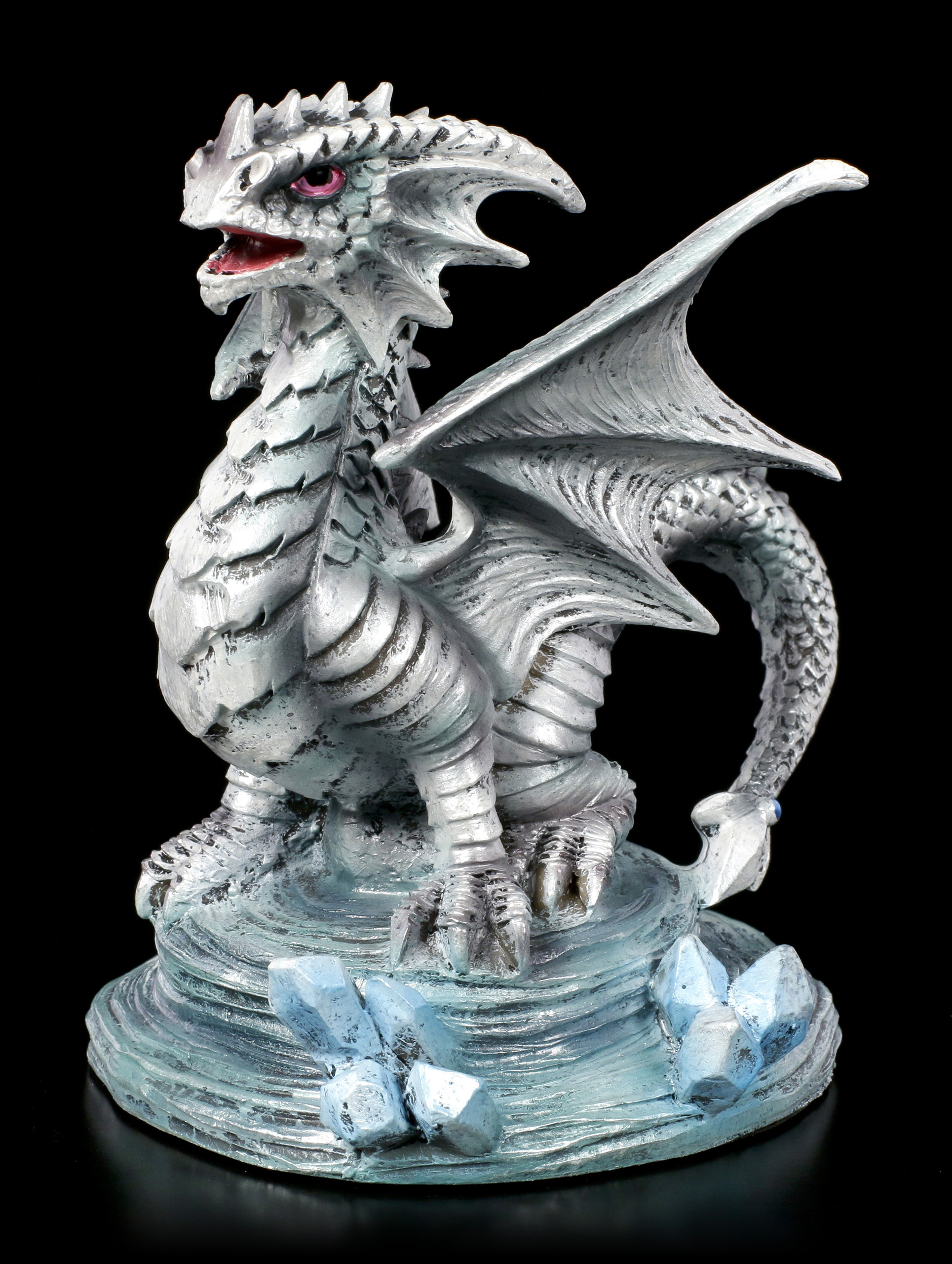 Blue Mother & Baby Dragon Figurine Statue Ornament Sculpture Gift New & Boxed 