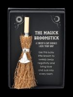 Mini Witch's Broom with Witch Hat