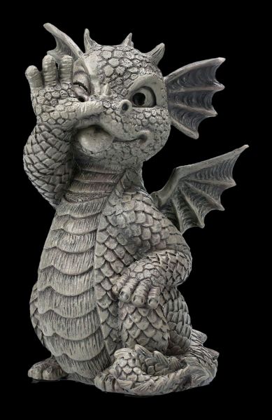 Dekofigur Drache mit Glaskugel Wahrsager Figur Nightmare Dragon Fantasy 11 cm 