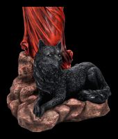 Elfenfigur - Mysta mit schwarzem Wolf
