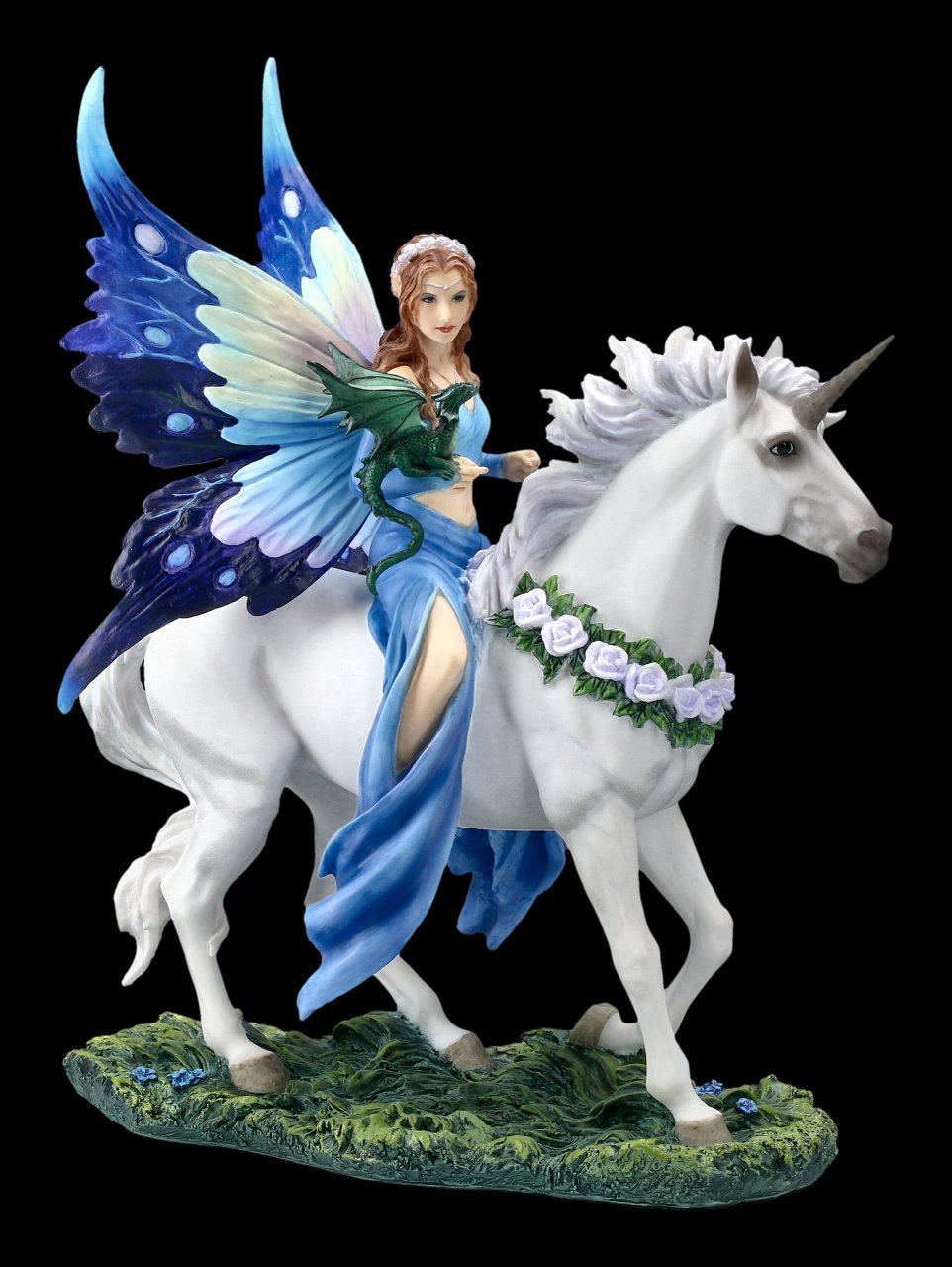 Fairy Figurine on Unicorn - Realm of Enchantment