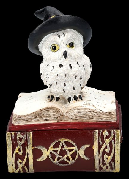 Box - Witch Owl on Book red
