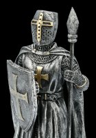 Templar Knight Figurine with Shield and Spear