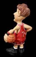 Funny Sports Figurine - Basketballer in red Jersey