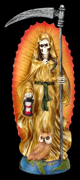 Santa Muerte Figur - Sensenmann gold