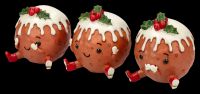 Christmas Pudding Figuren 3er Set - Drei weise Puddings