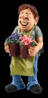 Funny Jobs Figurine - Gardener with Flowers