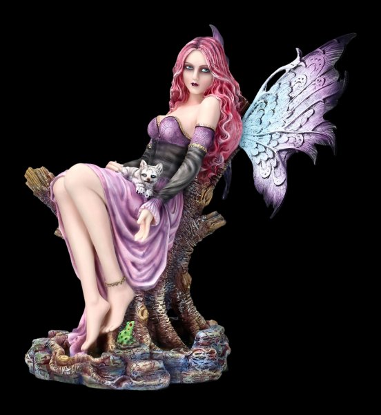 Fairy Figurine - Paola with white Tiger Baby