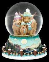 Highland Cow Schneekugel - Winter