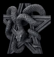 Wall Plaque Pentagram - Serpents Worship