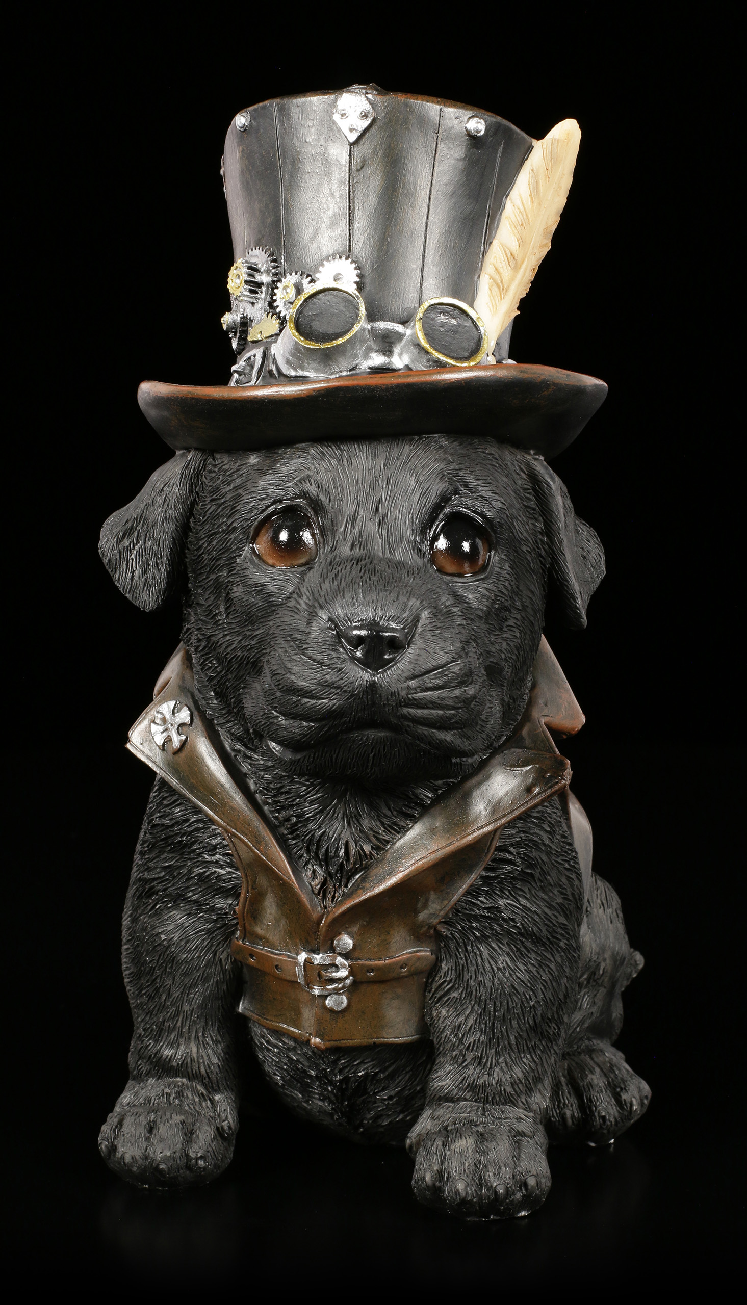 Steampunk Fantasy Figur Hund Cogsmiths Dog Gothik 21 cm Viktorianisch 