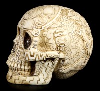 Skull with Aztec Symbols