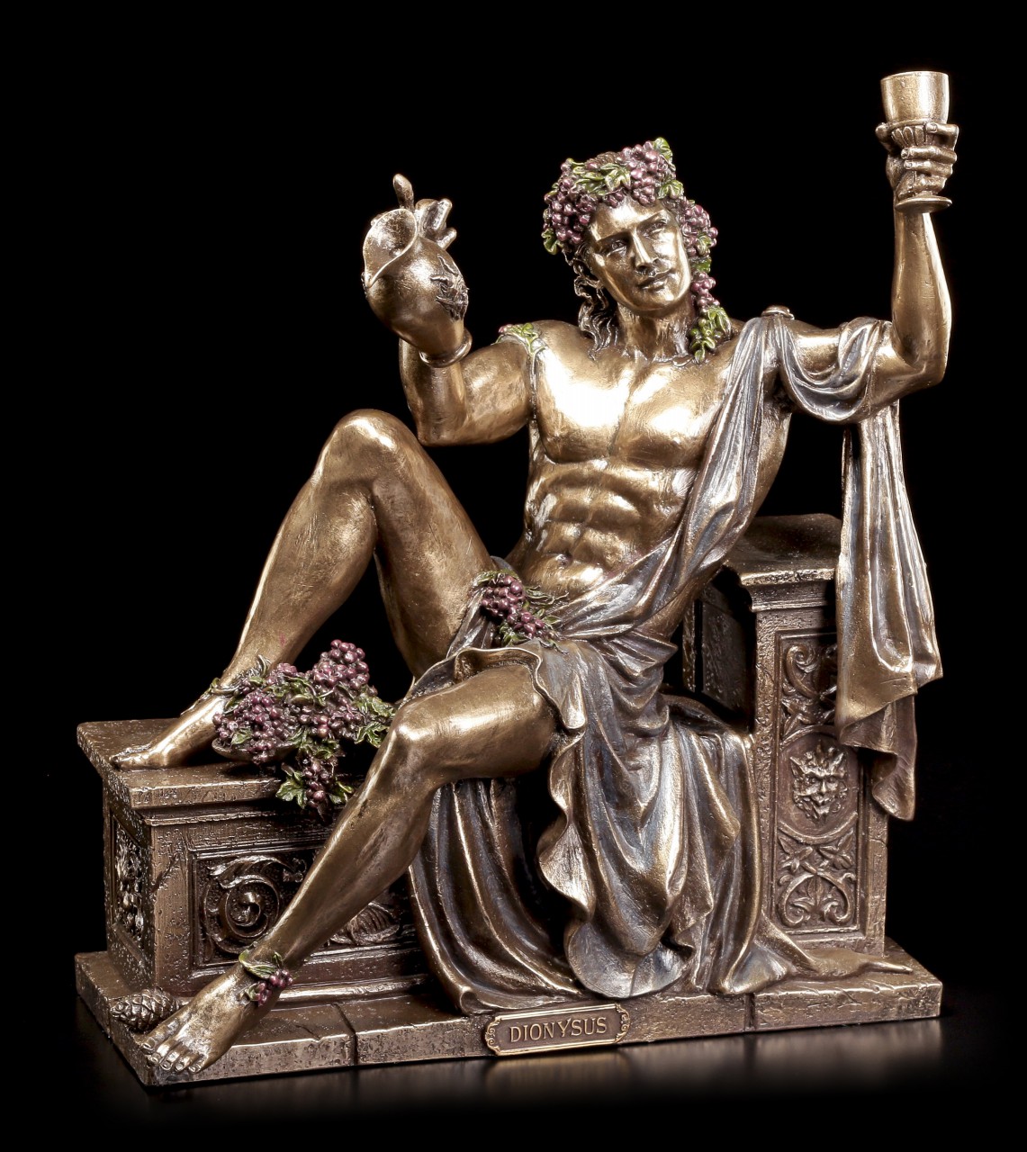 Dionysos Figur - Griechischer Gott des Weines ruht
