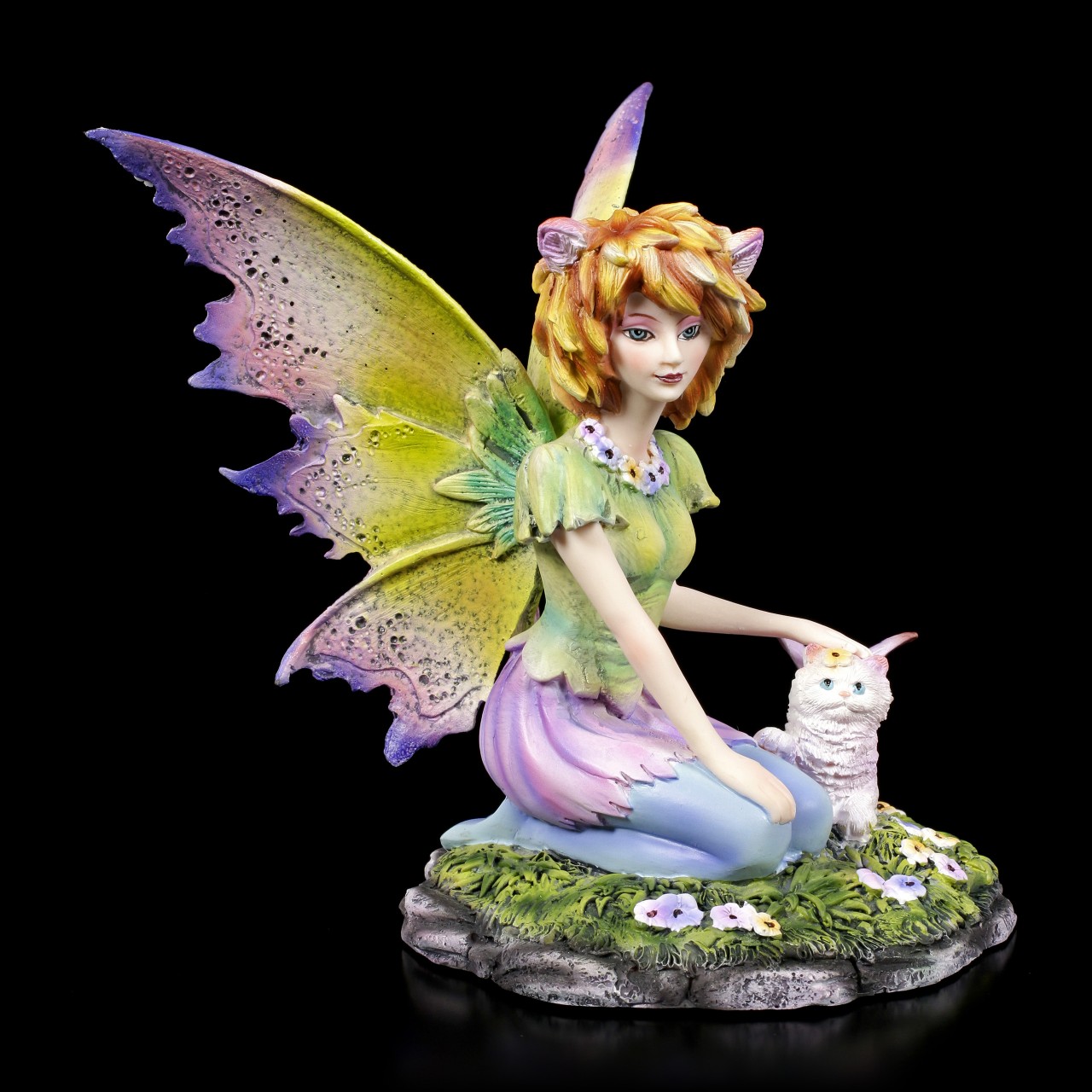 Fairy Figurine - Catfairy Felide with little Cat