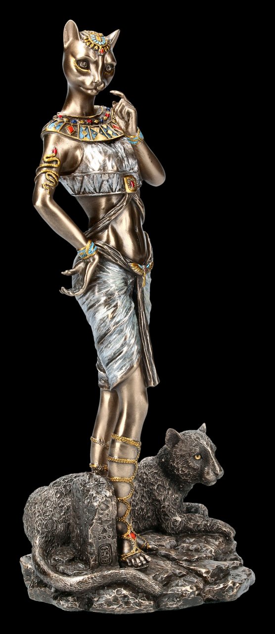 Bastet Figur - Altägyptische Göttin mit Panther