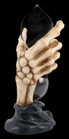 Skeleton Hand Hourglass with black Sand