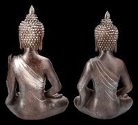 Buddha Figurines Set of 2 - Meditation brown