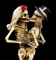 Skeleton Couple Figurines Kneeling - Love Never Dies